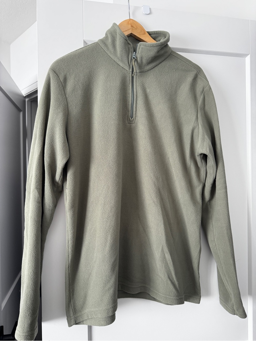 Men's Half-Zip Polar Fleece Pullover - Olive